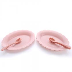 得力熊歐式大號花邊橢