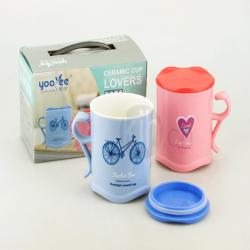 圓形情侶內膽陶瓷杯（35