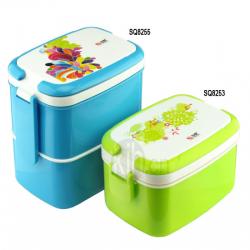 長方型手提飯盒、雙層