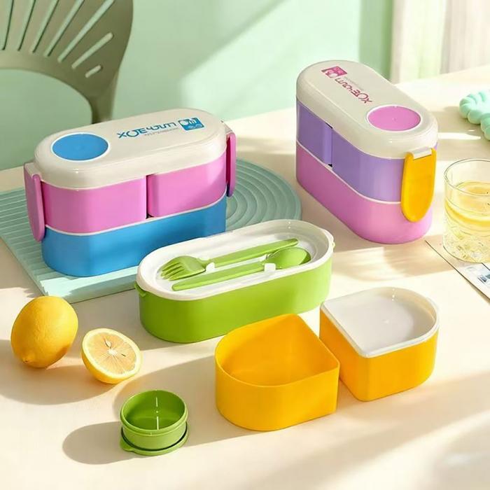 雙層雙杯便當(dāng)盒(900ML